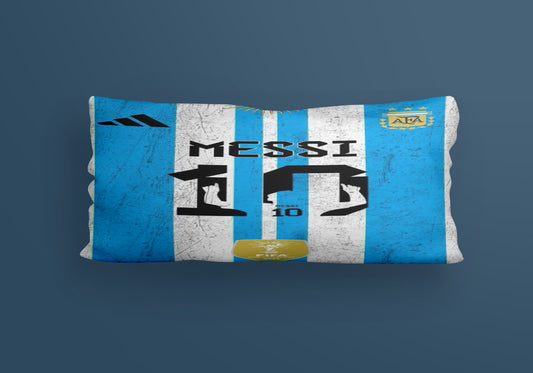 Messi football player Velvet Cushion