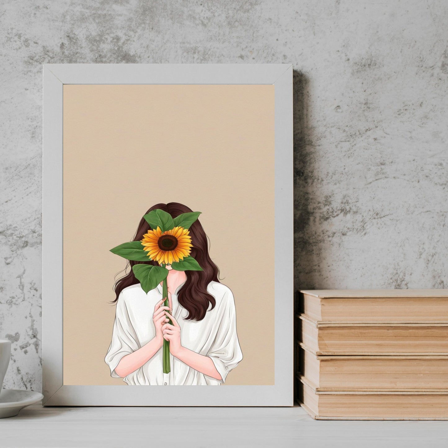 Girl Sunflower girl Frame