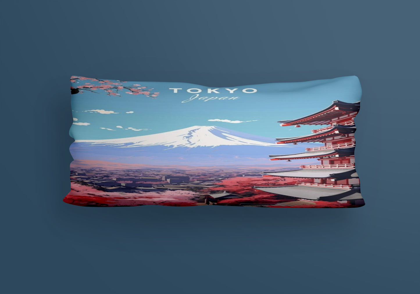 Tokyo Travel Velvet Cushion