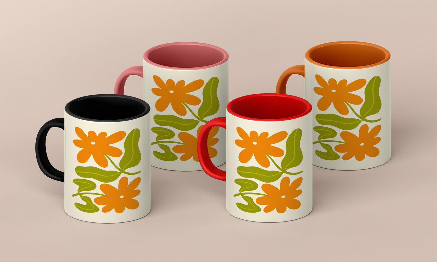 Flower Orange Flower Mug