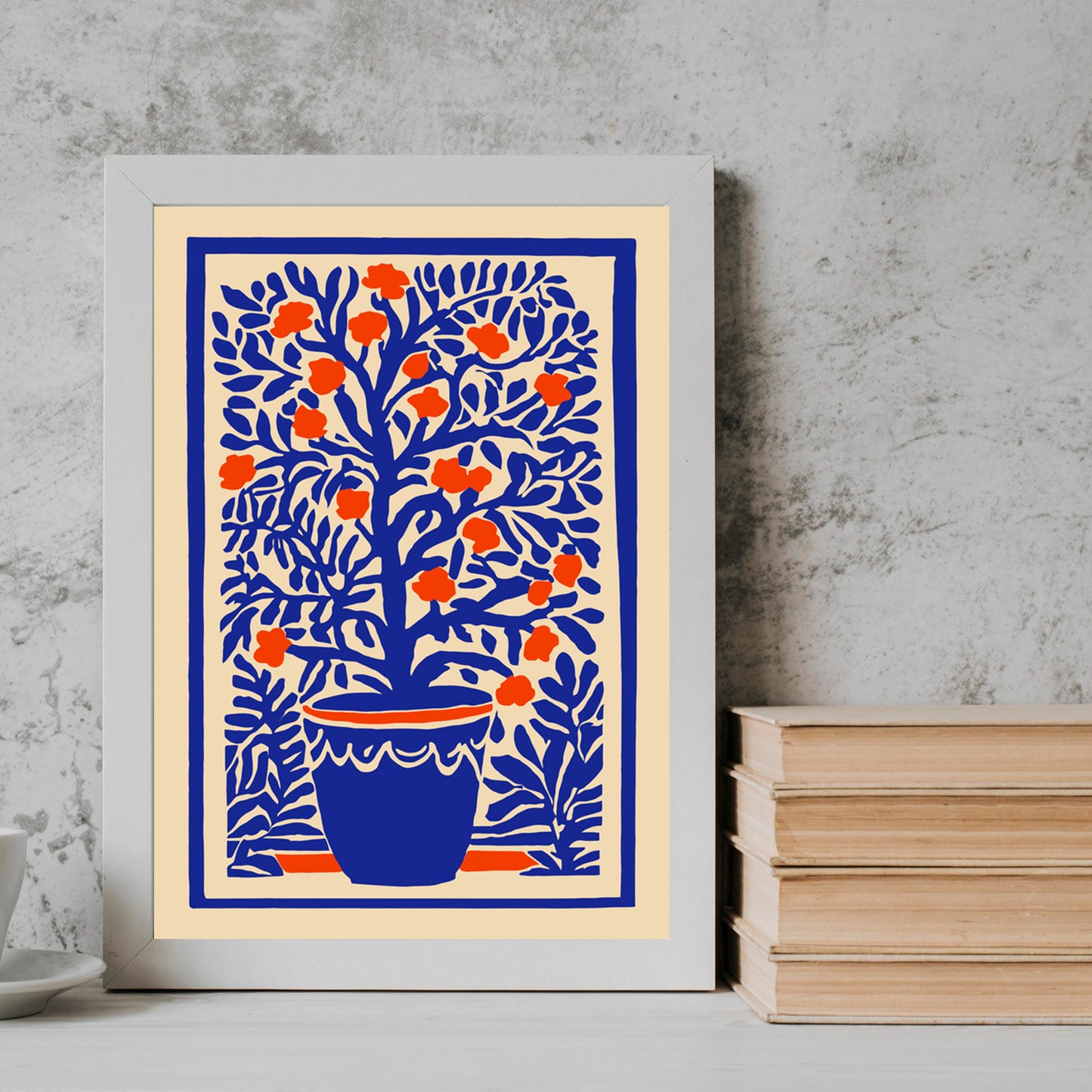 Vase Blue Flower Frame