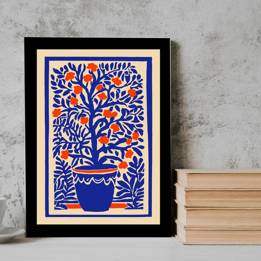 Vase Blue Flower Frame