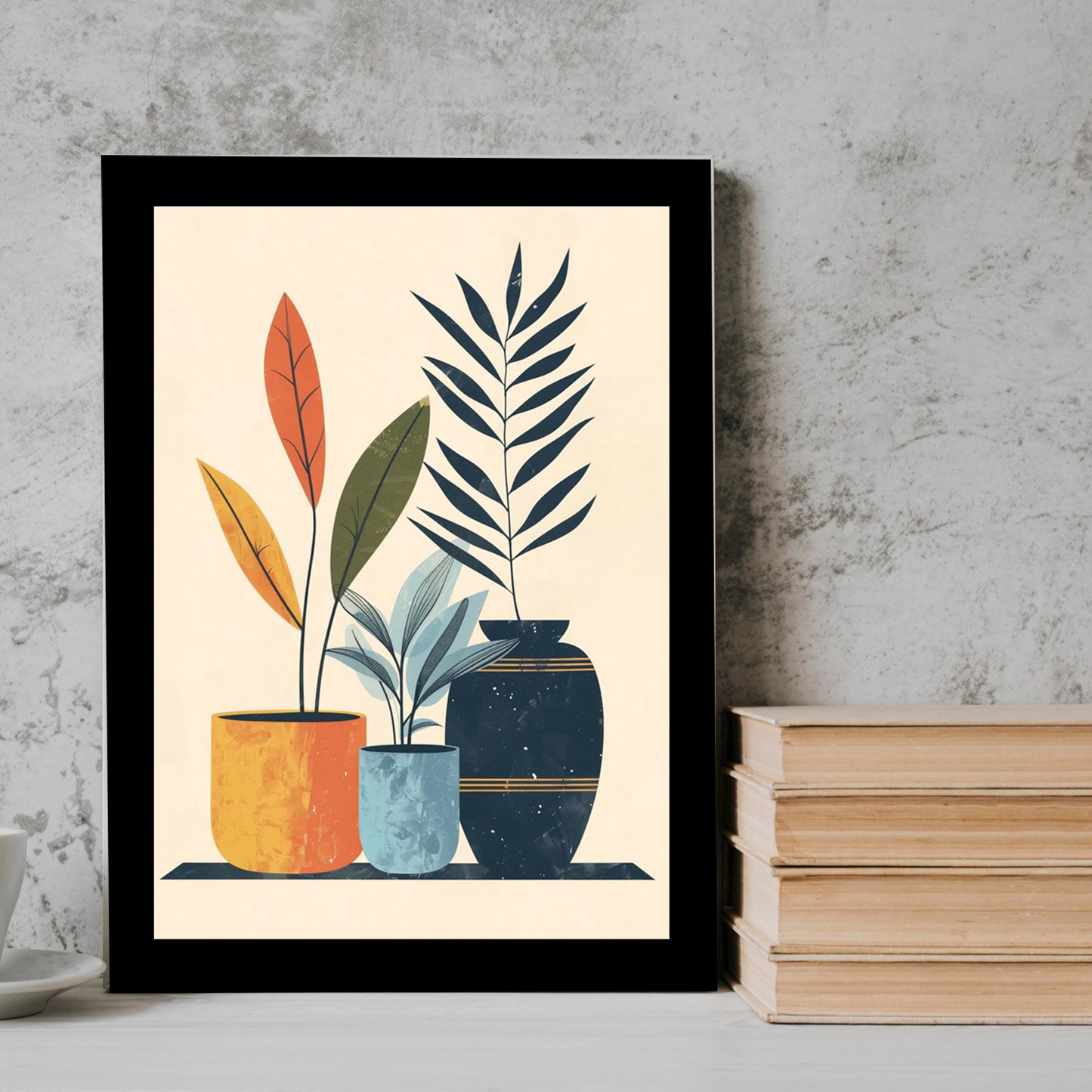 Pattern Flower neutral abstract art Frame