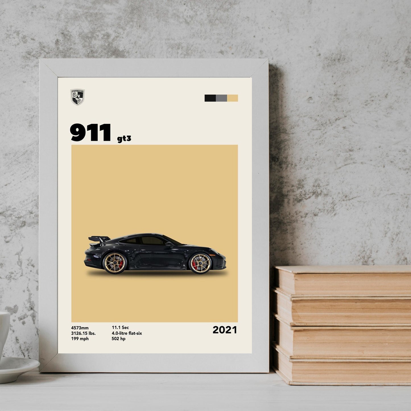 911 yellow Cars Frame