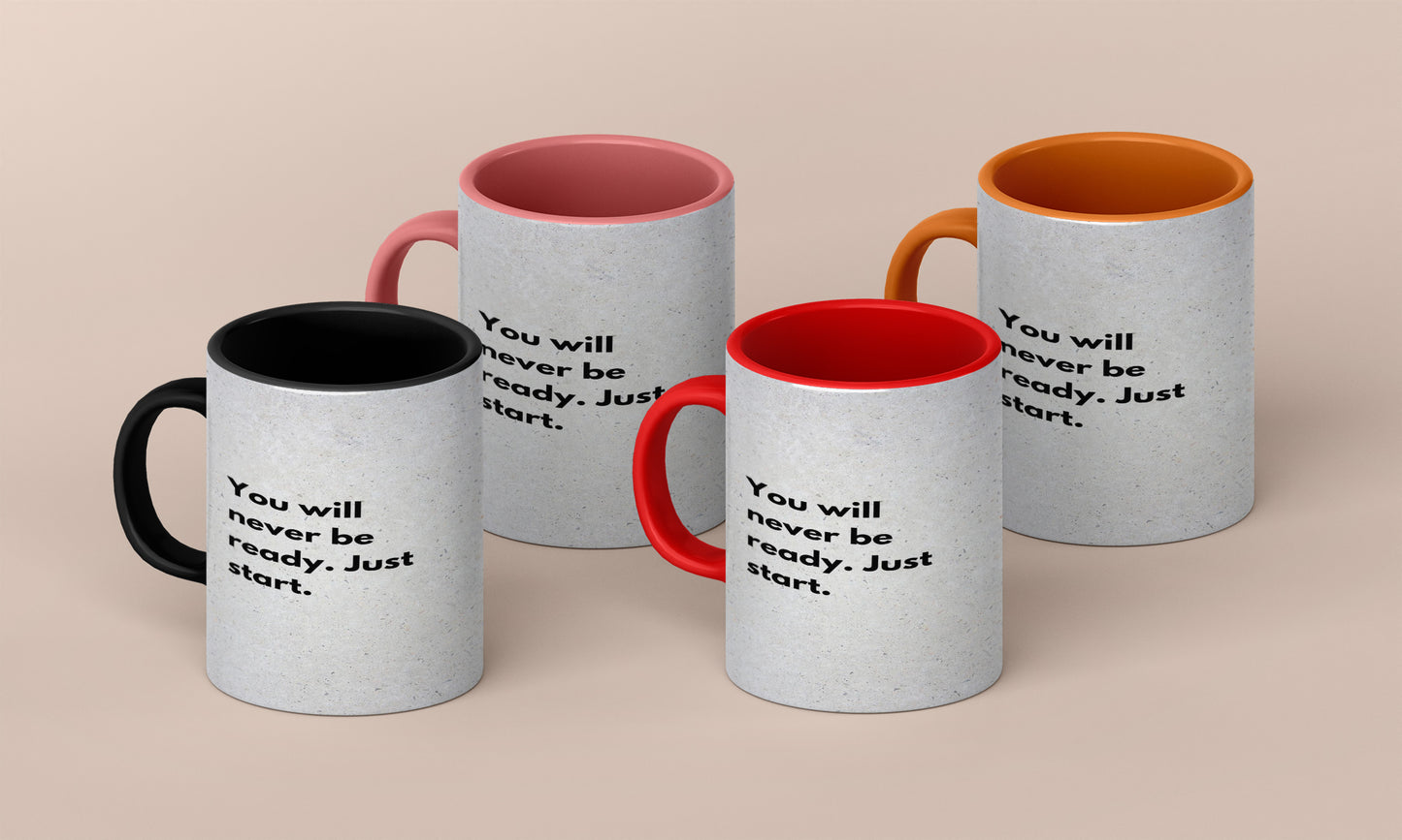 Just Start qoutes englisgh Mug