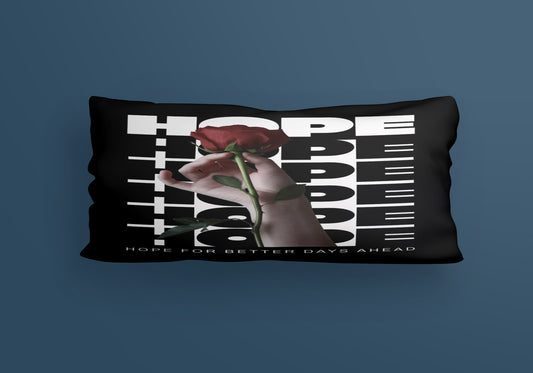 Hope Flower Velvet Cushion