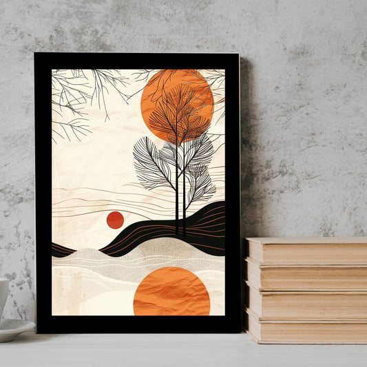 Pattern Flower 2 neutral abstract art Frame