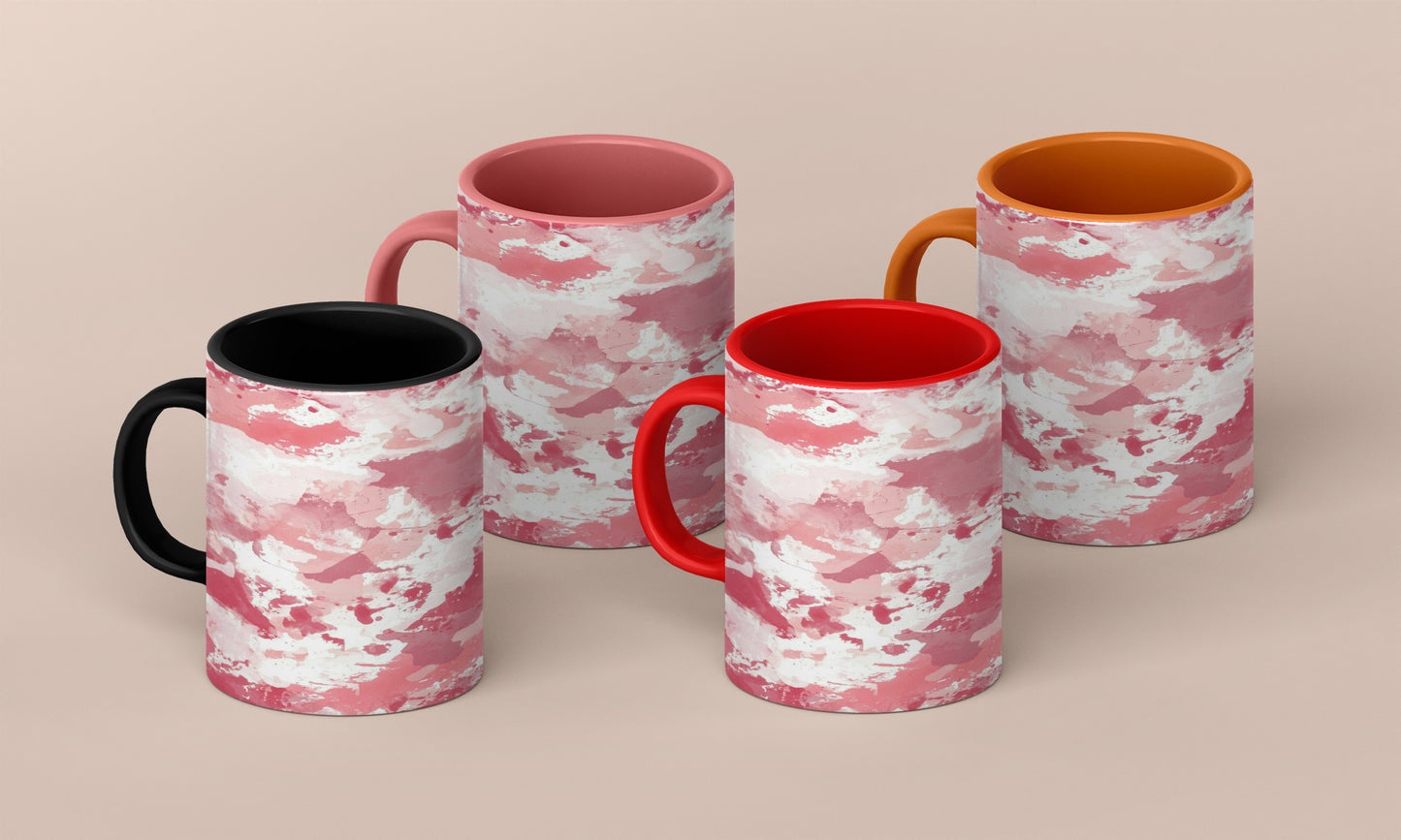 Pattern Pink neutral abstract art Mug