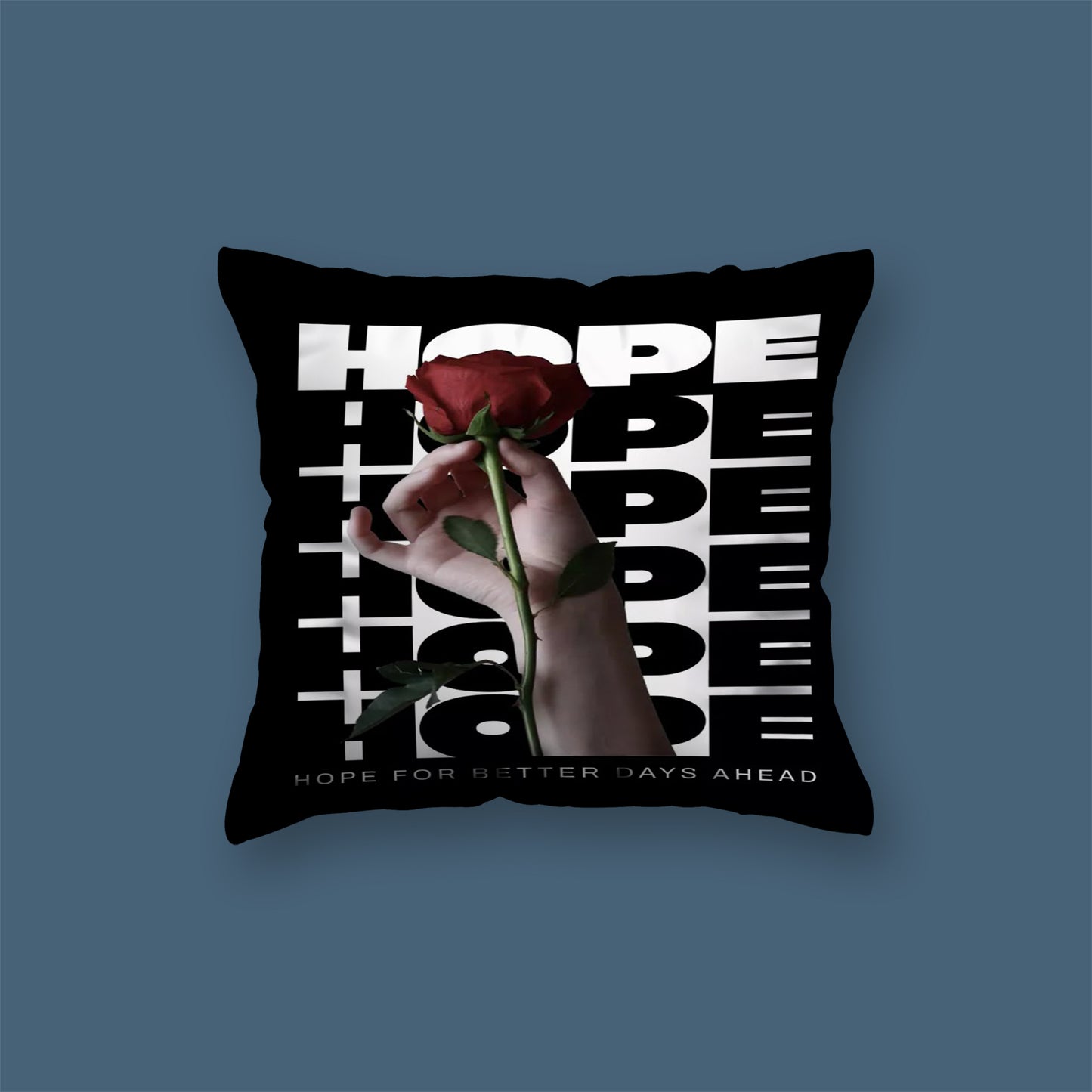 Hope Flower Velvet Cushion