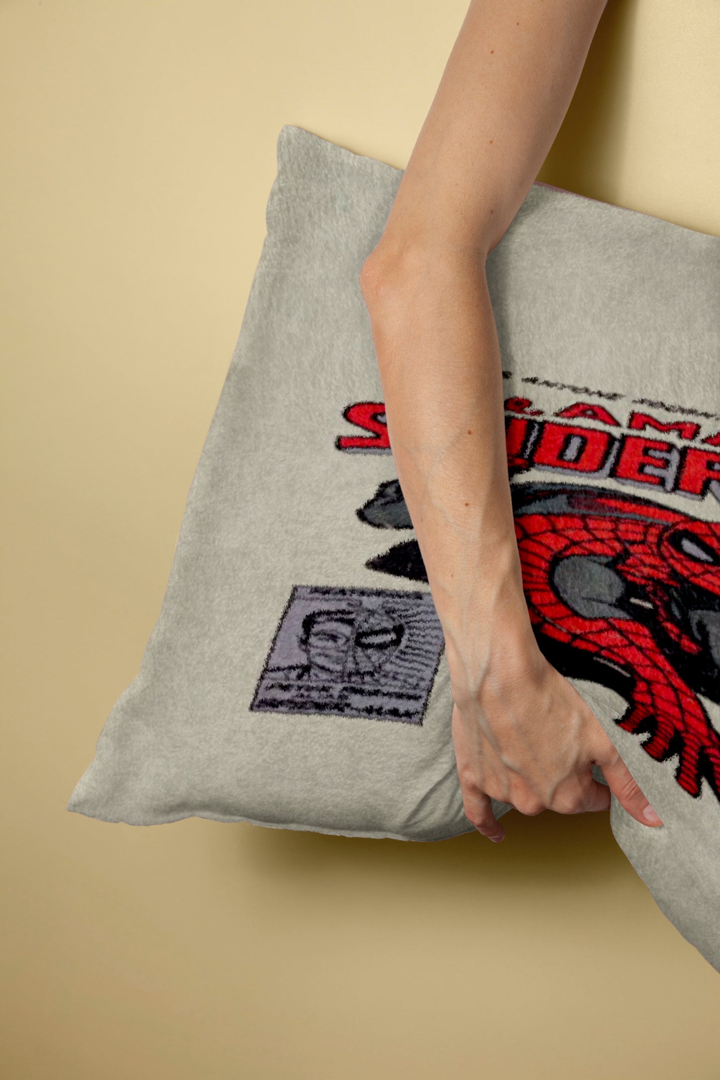 Spiderman Comics Superhero Velvet Cushion
