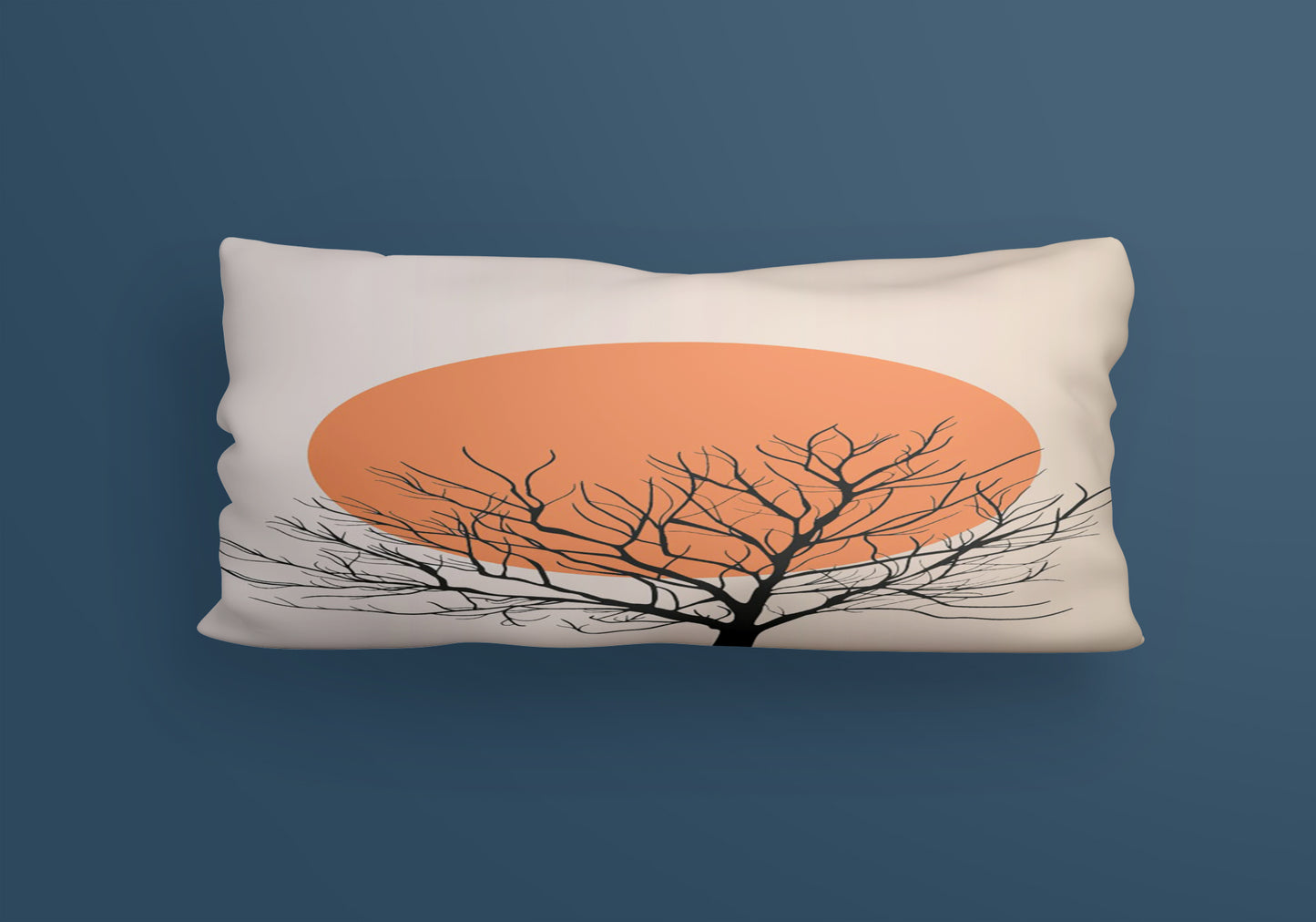 Trees neutral abstract art Velvet Cushion