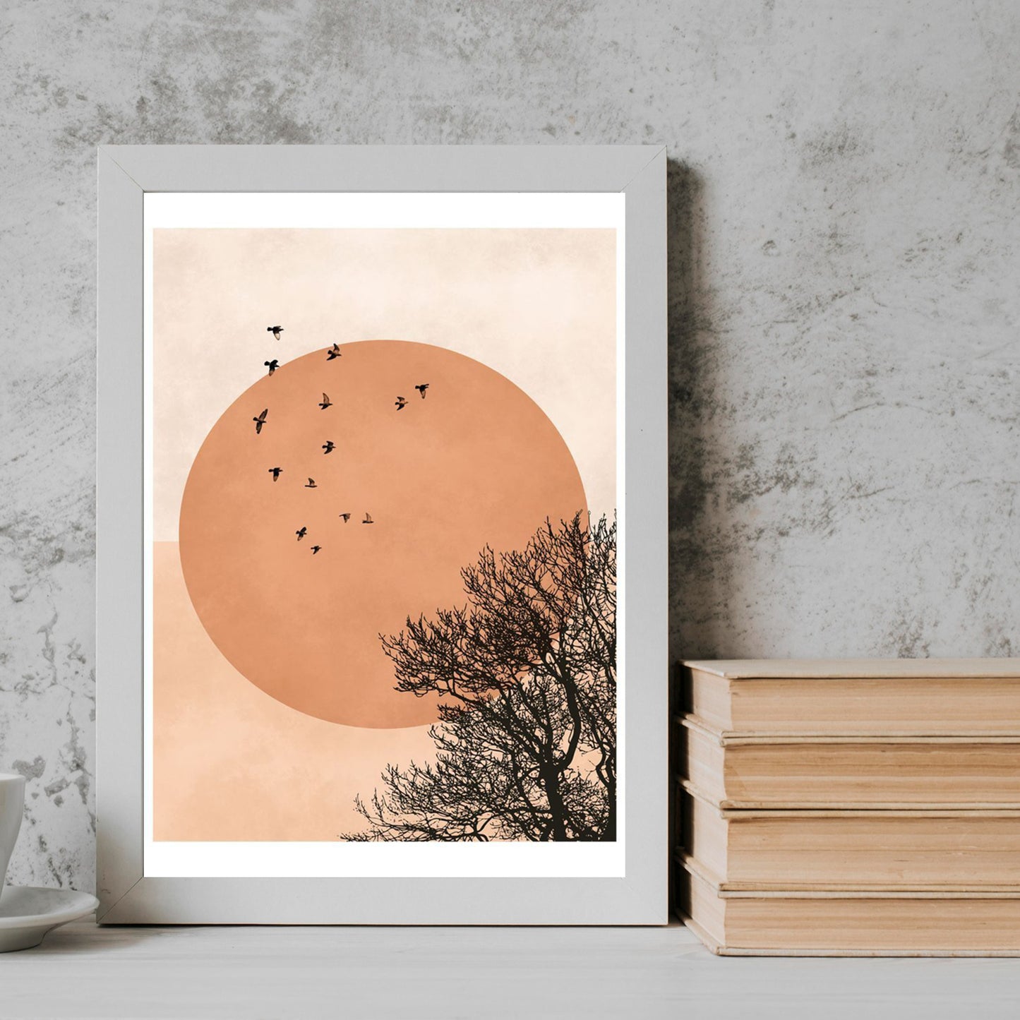 sun neutral abstract art Frame
