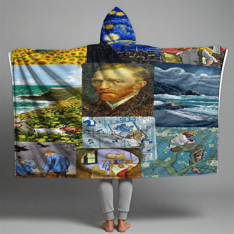 Van Gogh Premium Hooded Blanket