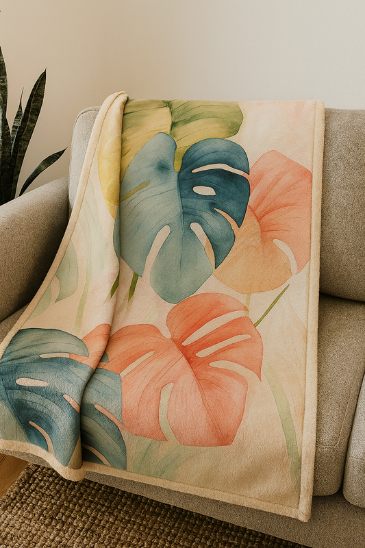Bloom Luxe minimal arabic quotes Premium Throw Blanket