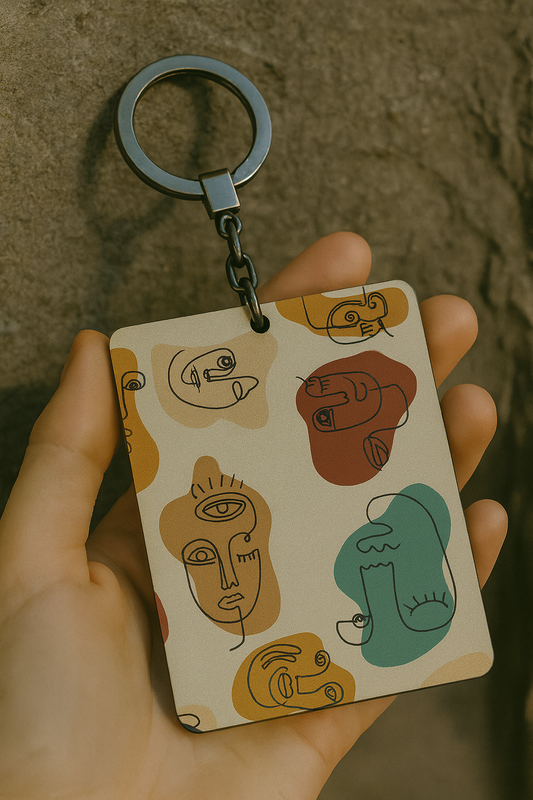 Coral Shapes Pattern Keychains