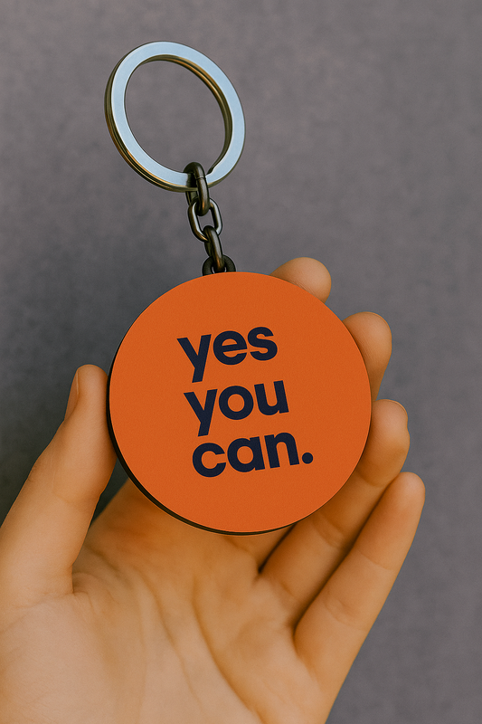 Yes You Can qoutes englisgh Keychains
