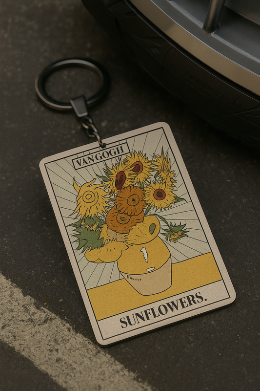 Sunflower Art Keychains