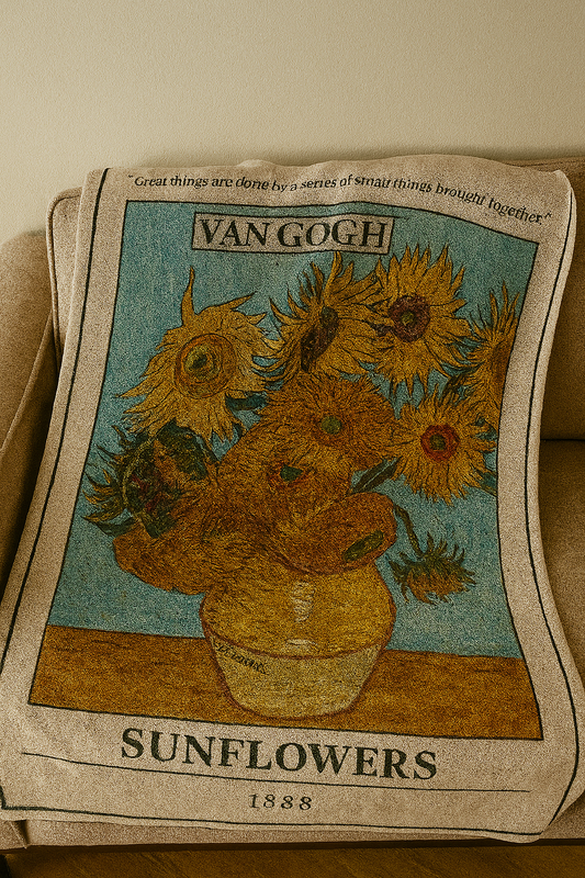 Sunflower Art Premium Throw Blanket