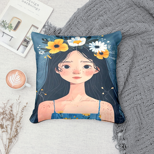 Girls Flower Girls Velvet Cushion