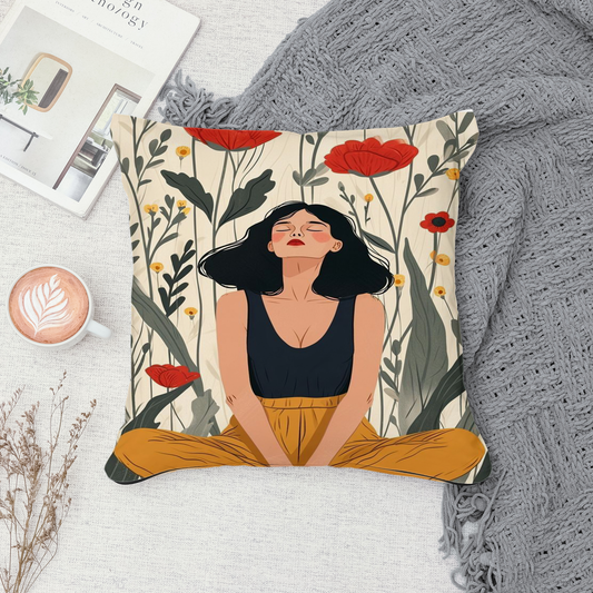 Yoga Girls Velvet Cushion