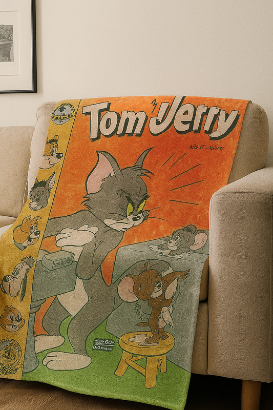 tom and jerry Cartoon Premium Throw Blanket