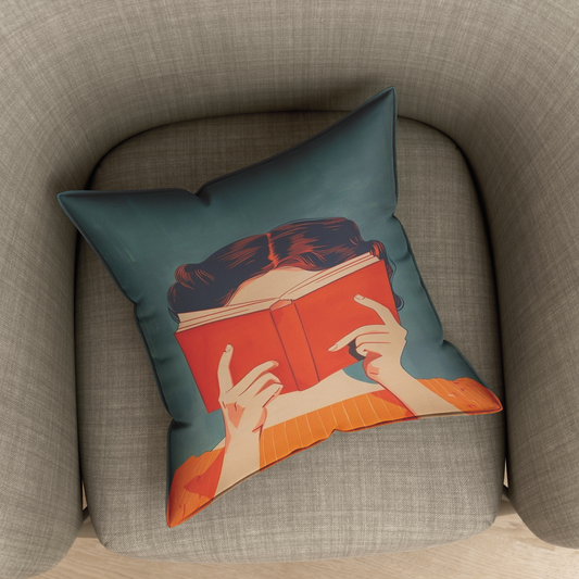 reading Girls Velvet Cushion
