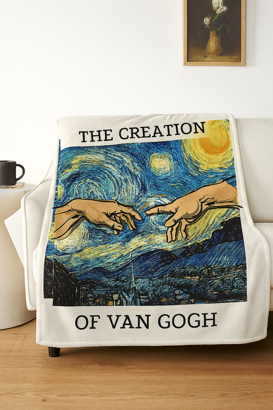 The Creation Of Vangoh Art Premium Throw Blanket