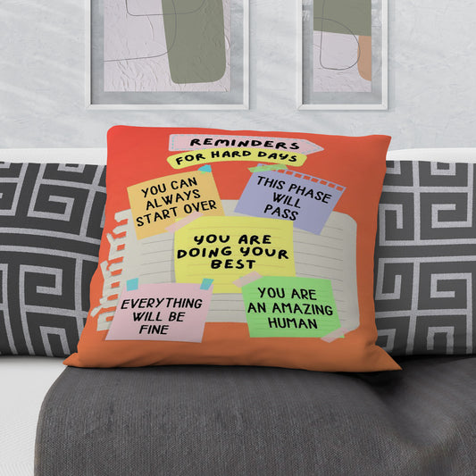 Reminders qoutes englisgh Velvet Cushion