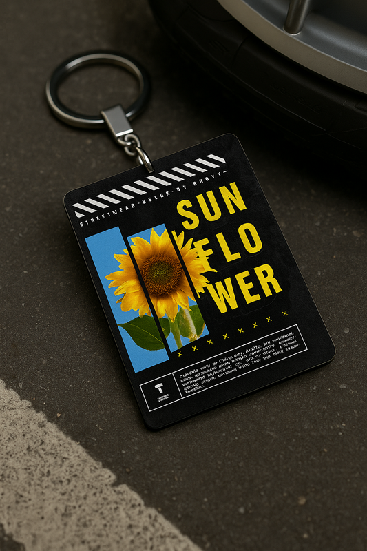 Sunflower Art Keychains