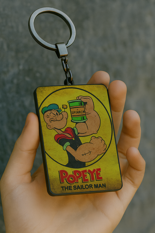 Popeye Yellew Cartoon Keychains
