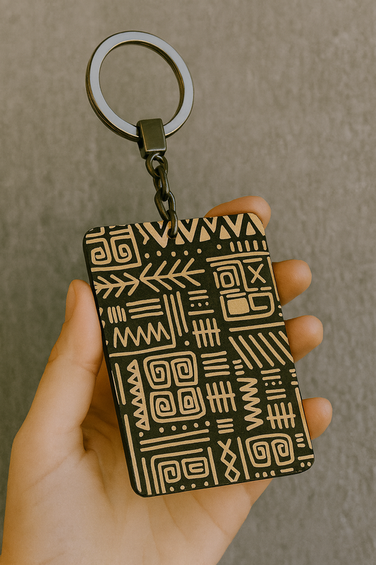 Leaf Lines Pattern Keychains