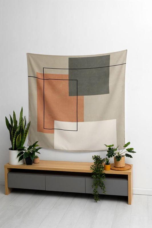 abstract Rectangle neutral abstract art typistry