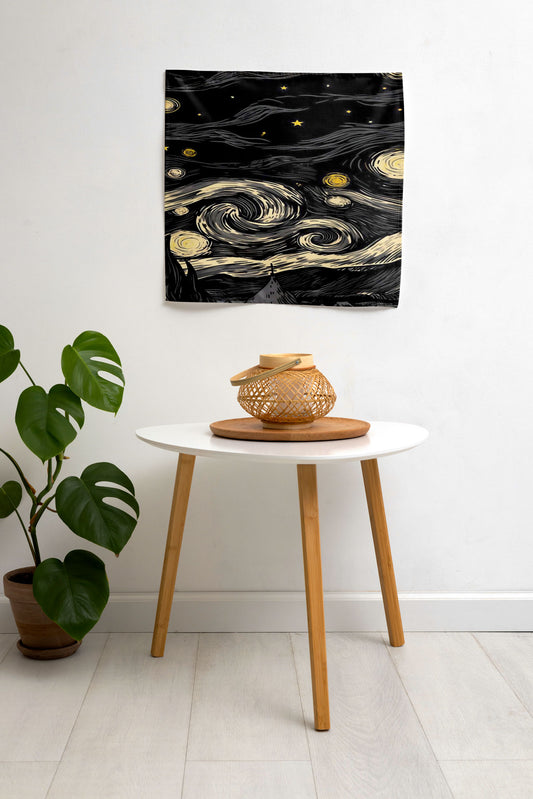 Starry Night Black art typistry