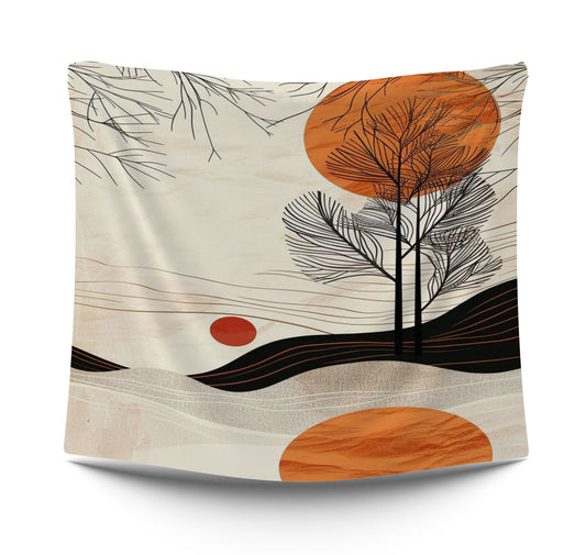 abstract Boho neutral abstract art typistry