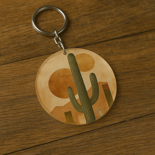 desert neutral abstract art Keychains