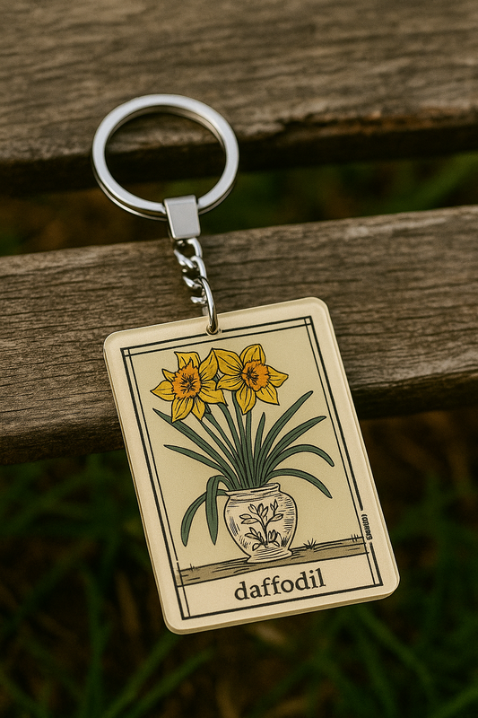 Daffodil Flower Keychains