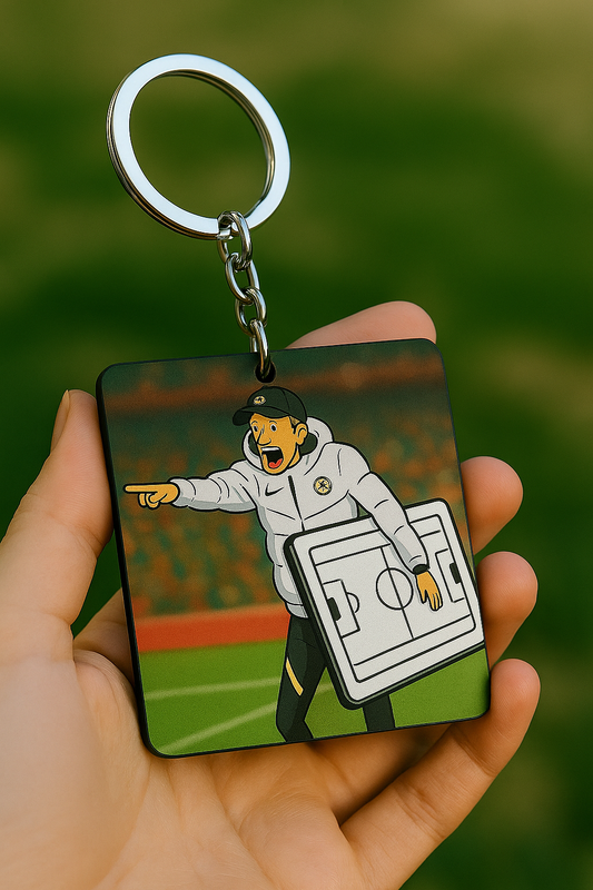 trainer football player Keychains