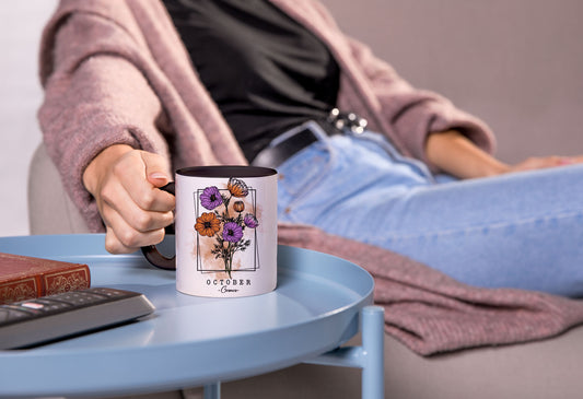 Flower October Flower Mug