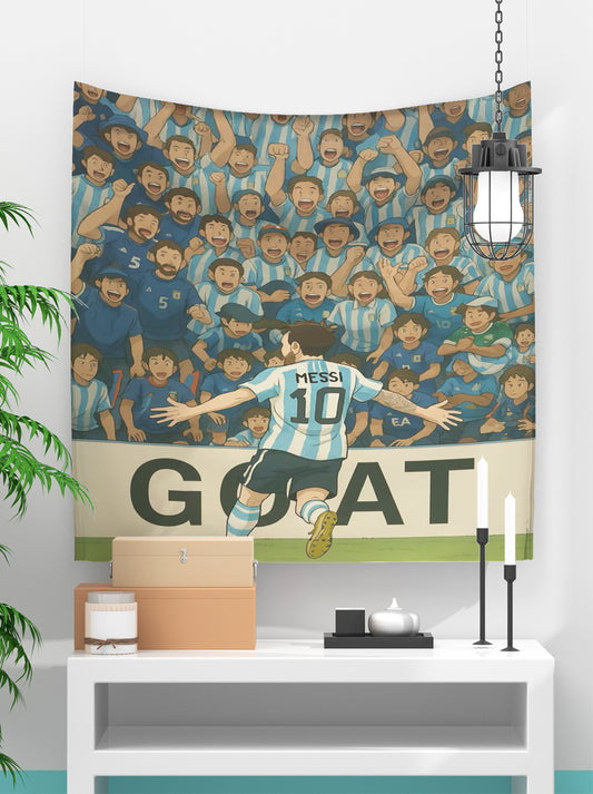 Goat football player typistry