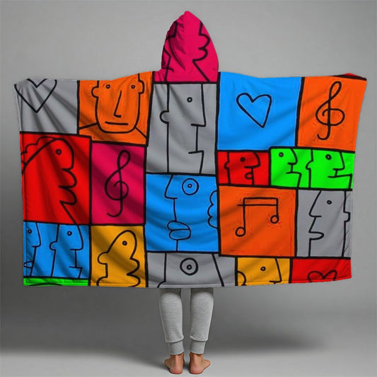 texture Premium Hooded Blanket