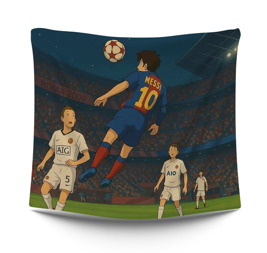 head Messi football player typistry