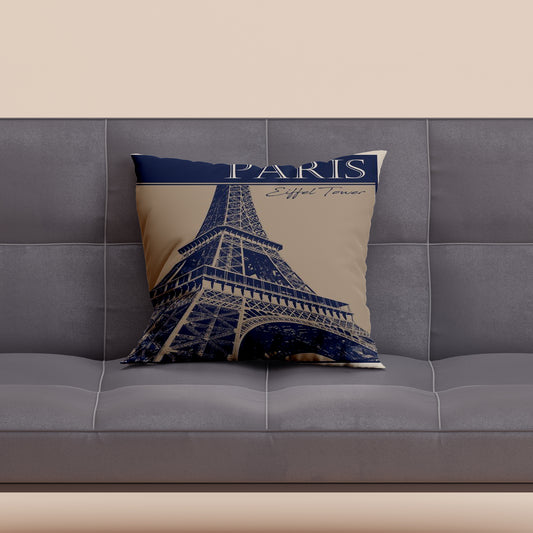Paris Travel Velvet Cushion