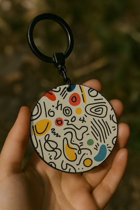 Bloom Grid Pattern Keychains