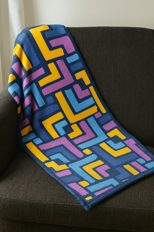 The Design Grid Pattern Premium Throw Blanket
