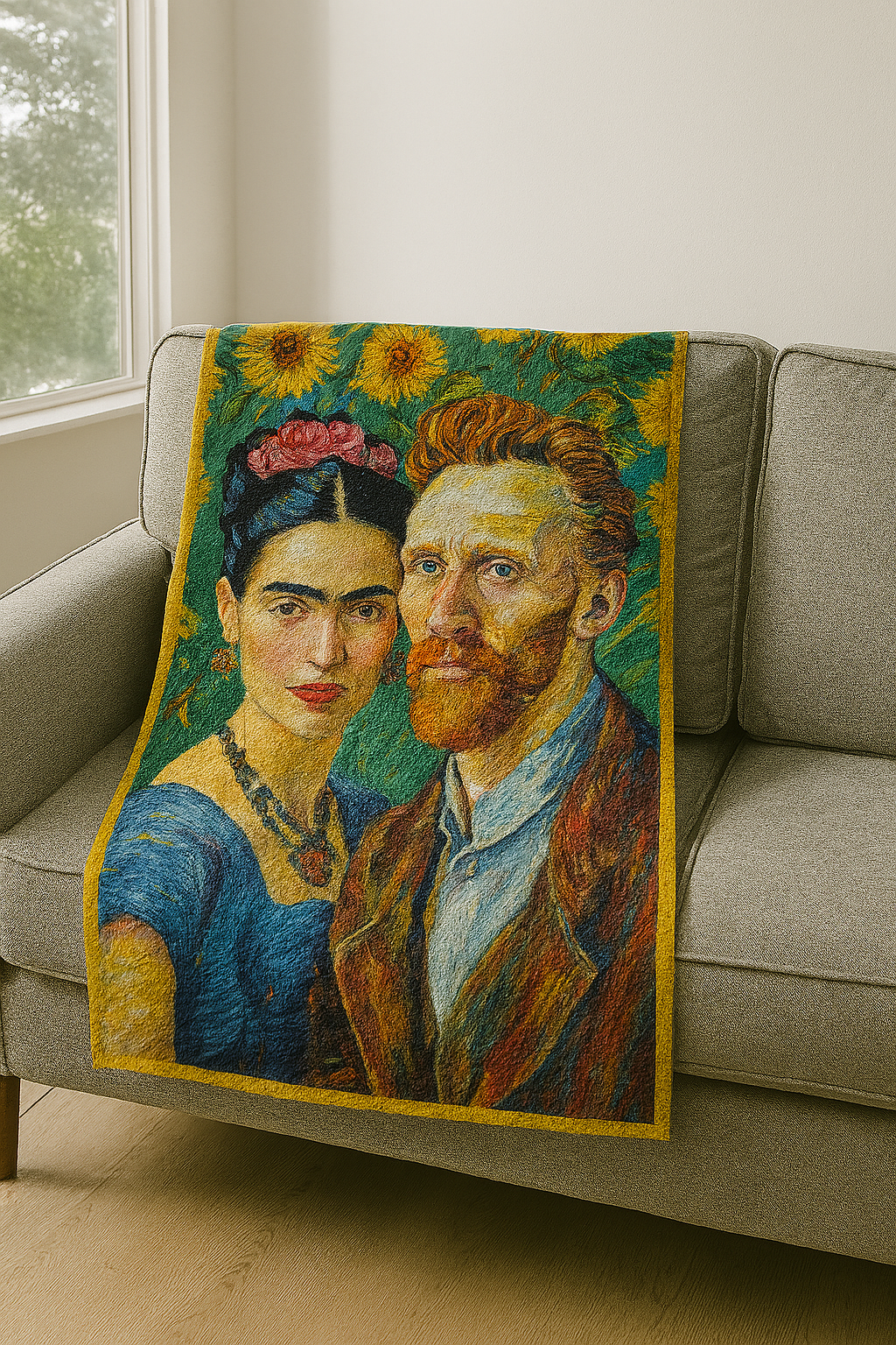 Vangogh Wife Art Premium Throw Blanket