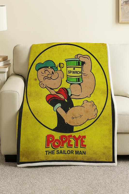 Popeye Cartoon Premium Throw Blanket