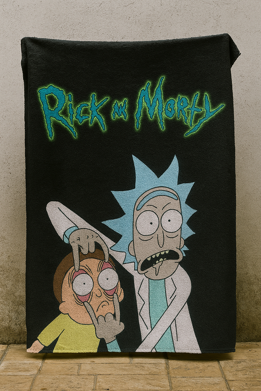 Ric And Morty Cartoon Premium Throw Blanket