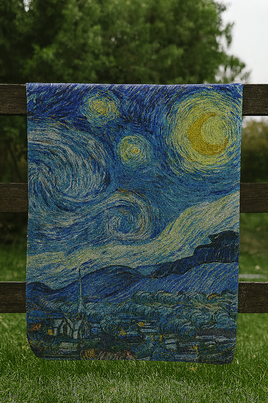 Starry Night Art Premium Throw Blanket