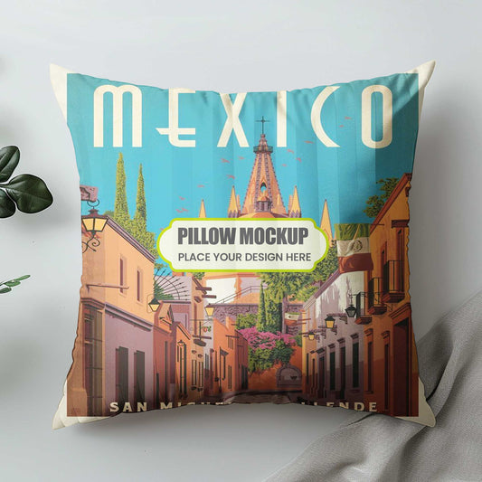 Mexico Travel Velvet Cushion