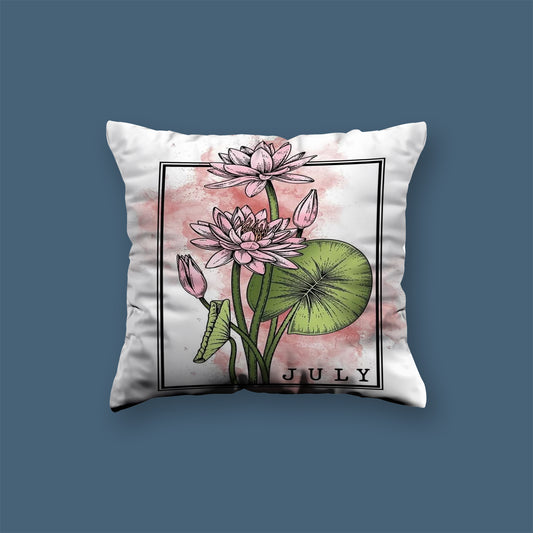 July Flower Velvet Cushion